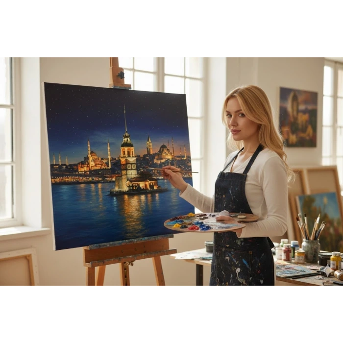 Magic Art Sayılarla Boyama 40x50 cm Kız Kulesi