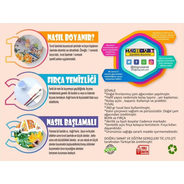 Magic Art Sayılarla Tuval Boyama At