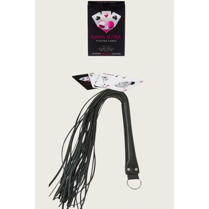 Aria s Closet Sexy Görselli Oyun Kartı Kama Sutra Siyah Kırbaç Set