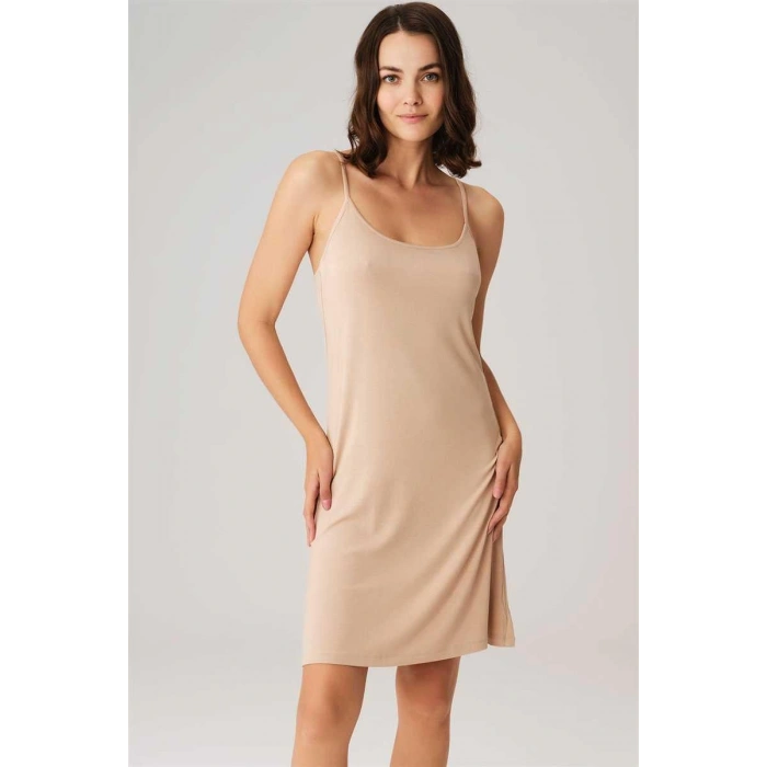Arias Closet Viskon İnce İp Askılı Kısa Elbise Altı Kombinezon
