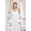 Arias Closet Dantelli ve Dekolteli Saten Sabahlık Takımı