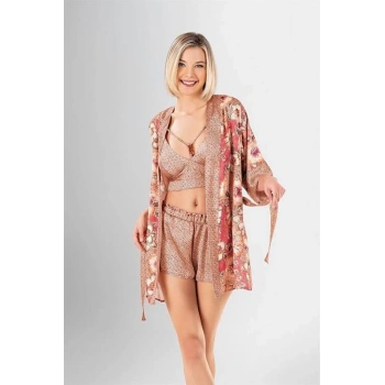 Aria s Closet 3 lü Şort Takımı Desenli