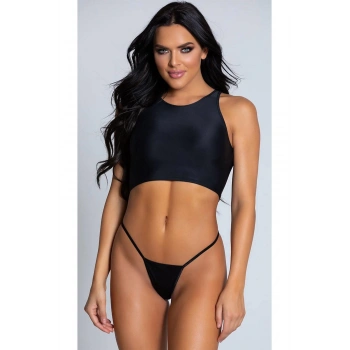 Aria s Closet Tül Siyah Tanga String