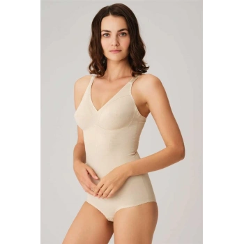 Arias Closet Toparlayıcı Vücut İnceltici Dikişli Alttan Kancalı Sıkı Badi Korse