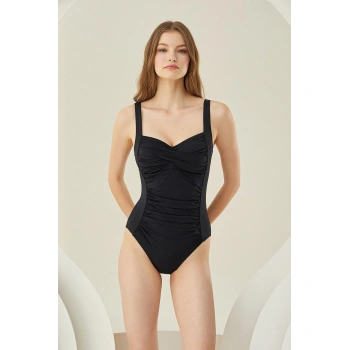 Aria s Closet Özel Tasarım Şık Toparlayıcı Büzgülü Mayo