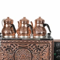 3lü Bakır Sıfıra Sıfır Elektrikli Çay Kazanı