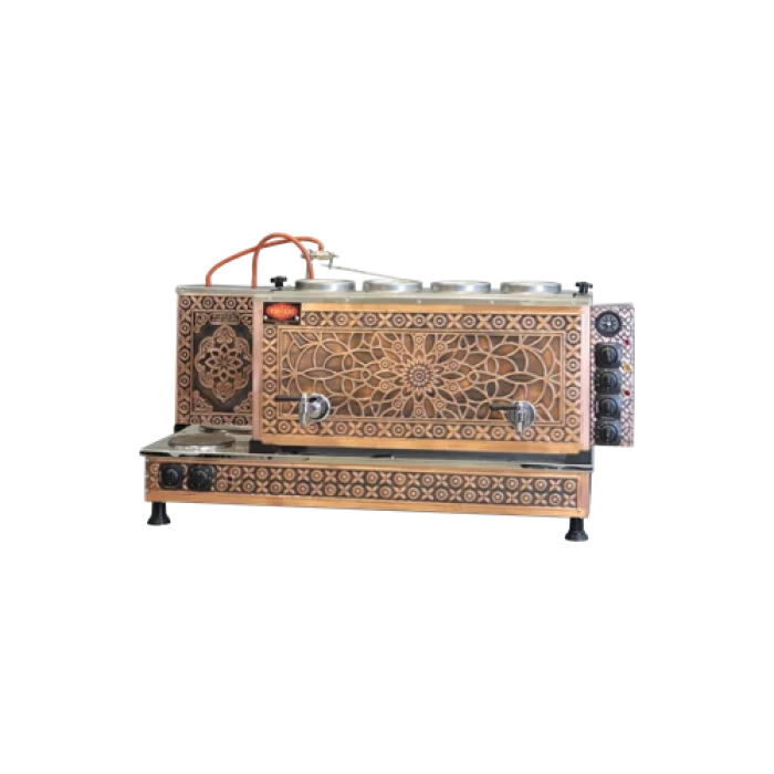 4 lü Bakır Elektrikli Pleytli (Demliksiz Yan)