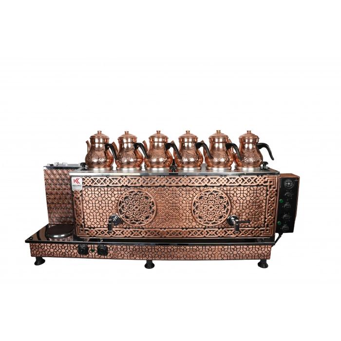 6lı Bakır Elektrikli Pleytli Çay Kazanı