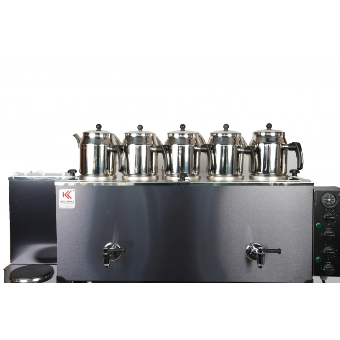 5li Dekoratif İnox Elektrikli Pleytli Çay Kazanı