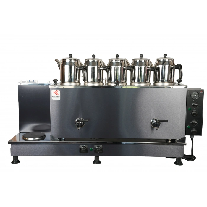 5li Dekoratif İnox Elektrikli Pleytli Çay Kazanı