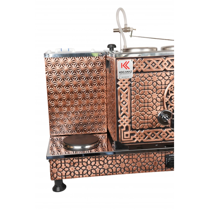 5li Bakır Elektrikli Pleytli Çay Kazanı