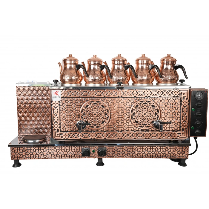 5li Bakır Elektrikli Pleytli Çay Kazanı