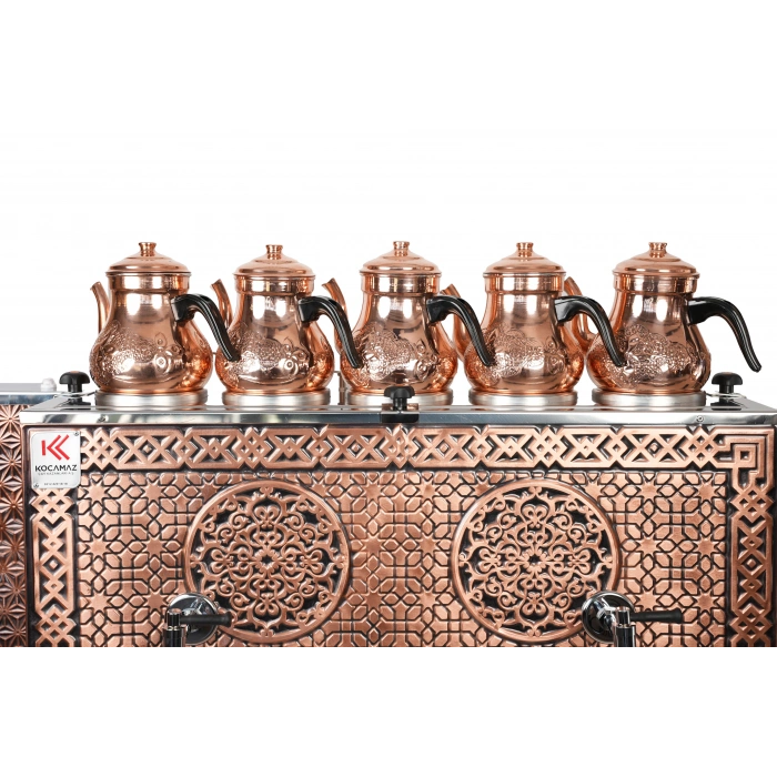 5li Bakır Elektrikli Pleytli Çay Kazanı