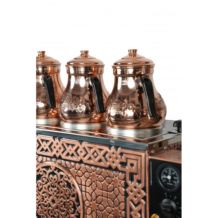 5li Bakır Doğalgaz ve Elektrikli Çay Kazanı