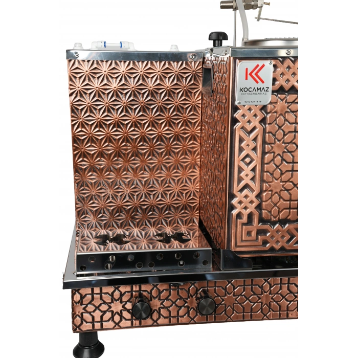 5li Bakır Doğalgaz ve Elektrikli Çay Kazanı