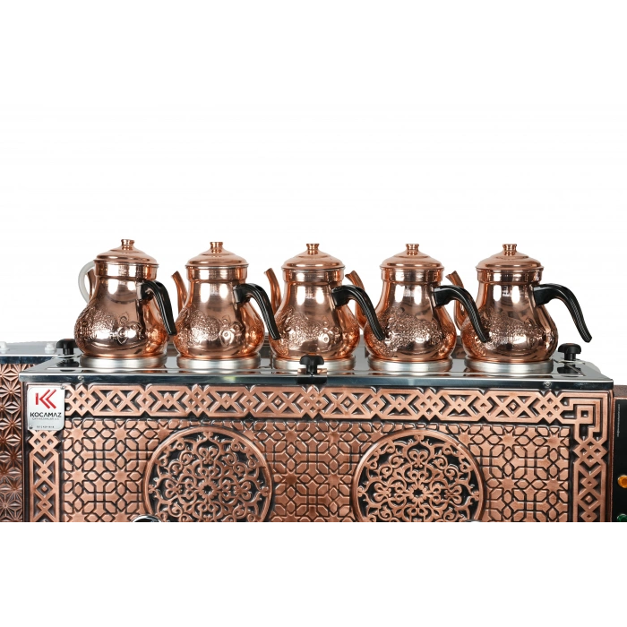 5li Bakır Doğalgaz ve Elektrikli Çay Kazanı