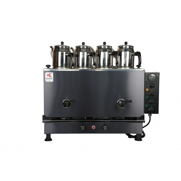 4lü Dekoratif İnox Sıfıra Sıfır Doğalgazlı ve Elektrikli Çay Kazanı