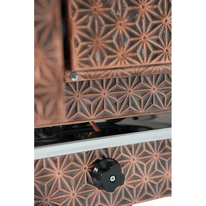 4lü Bakır Sıfıra Sıfır Doğalgazlı ve Elektrikli Özel Desen Çay Kazanı