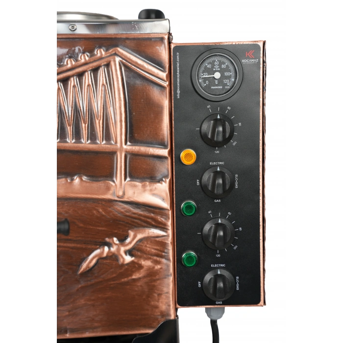 4lü Bakır Sıfıra Sıfır Doğalgazlı ve Elektrikli Özel Desen Çay Kazanı