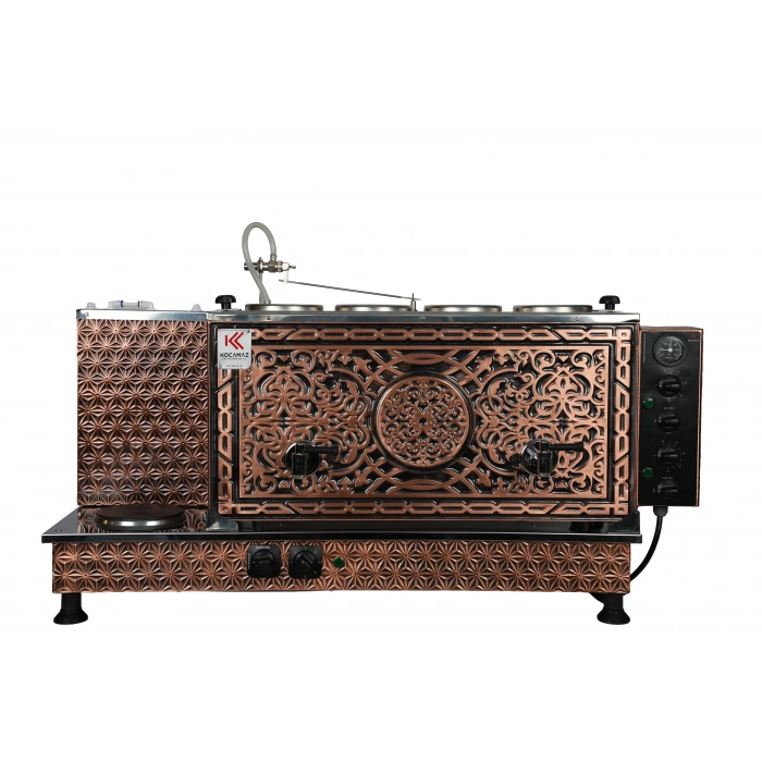 4lü Bakır Elektrikli Pleytli Çay Kazanı