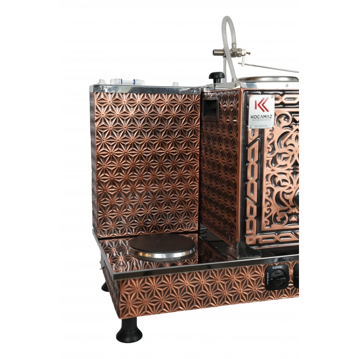 4lü Bakır Elektrikli Pleytli Çay Kazanı