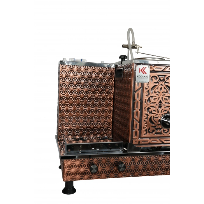 4lü Bakır Doğalgazlı ve Elektrikli Çay Kazanı