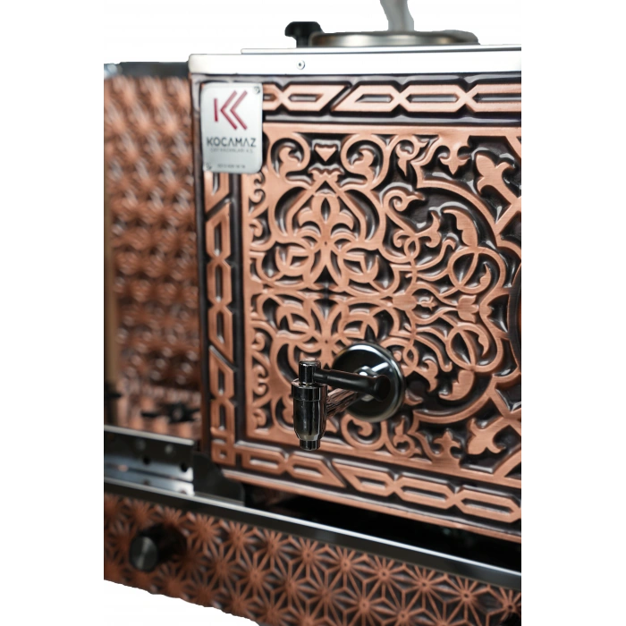 4lü Bakır Doğalgazlı ve Elektrikli Çay Kazanı