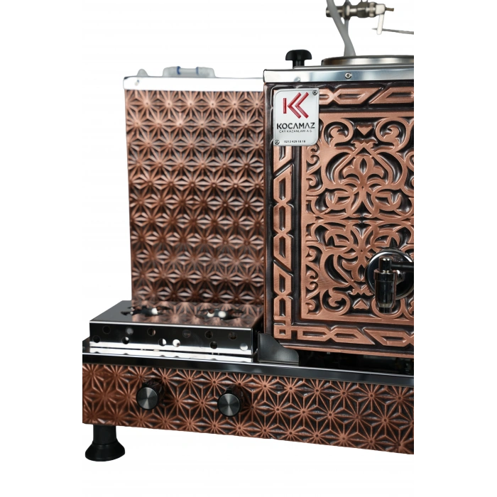 4lü Bakır Doğalgazlı ve Elektrikli Çay Kazanı