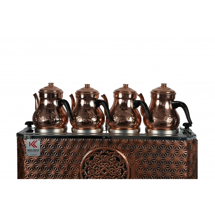 4lü Bakır Çayland Elektrikli Çay Kazanı