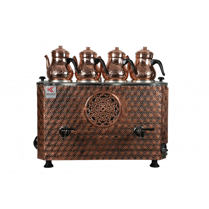 4lü Bakır Çayland Elektrikli Çay Kazanı