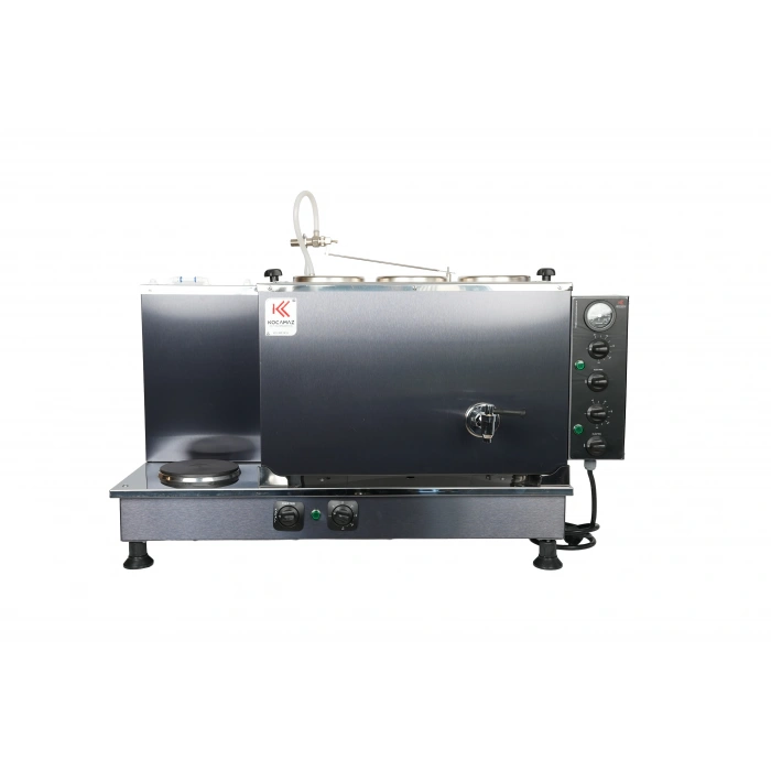 3lü Dekoratif İnox Elektrikli Pleytli Çay Kazanı