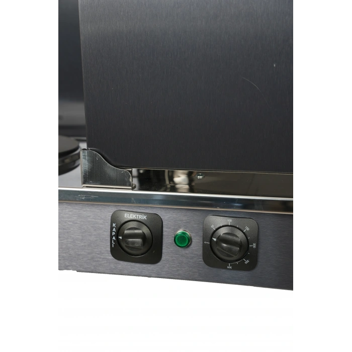 3lü Dekoratif İnox Elektrikli Pleytli Çay Kazanı