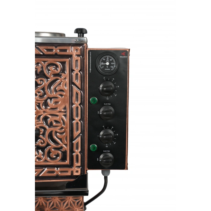 3lü Bakır Sıfıra Sıfır Elektrikli Çay Kazanı