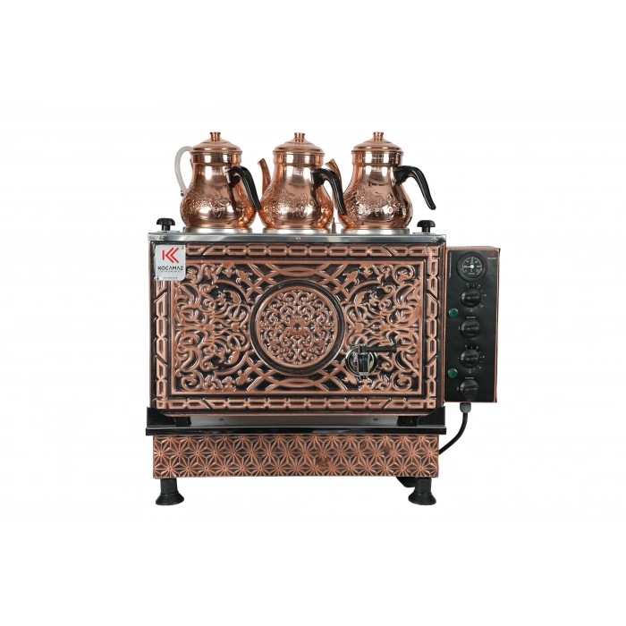 3lü Bakır Sıfıra Sıfır Elektrikli Çay Kazanı
