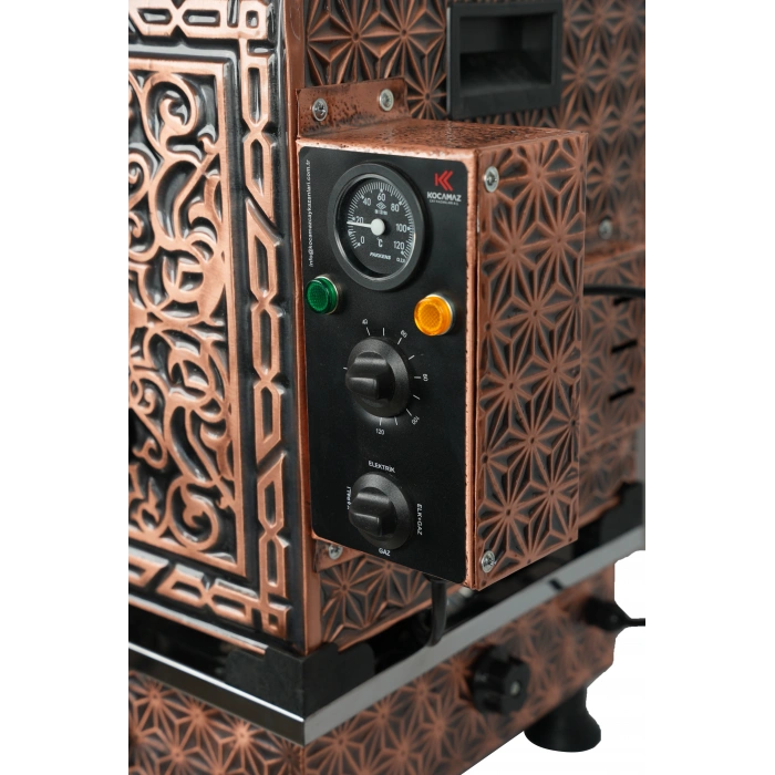 3lü Bakır Sıfıra Sıfır Doğalgazlı ve Elektrikli Çay Kazanı