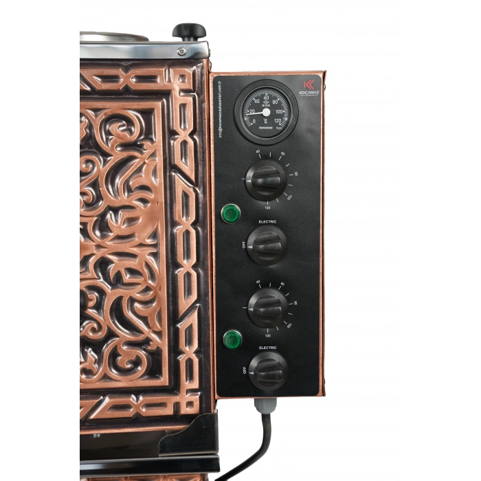 3lü Bakır Elektrikli Pleytli Çay Kazanı