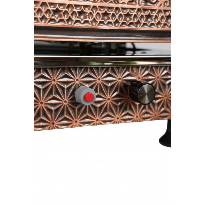 2li Bakır Sıfıra Sıfır Doğalgazlı ve Elektrikli Çay Kazanı