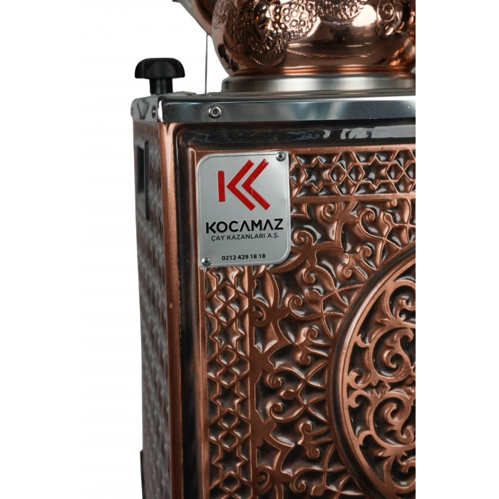 2li Bakır Sıfıra Sıfır Doğalgazlı ve Elektrikli Çay Kazanı