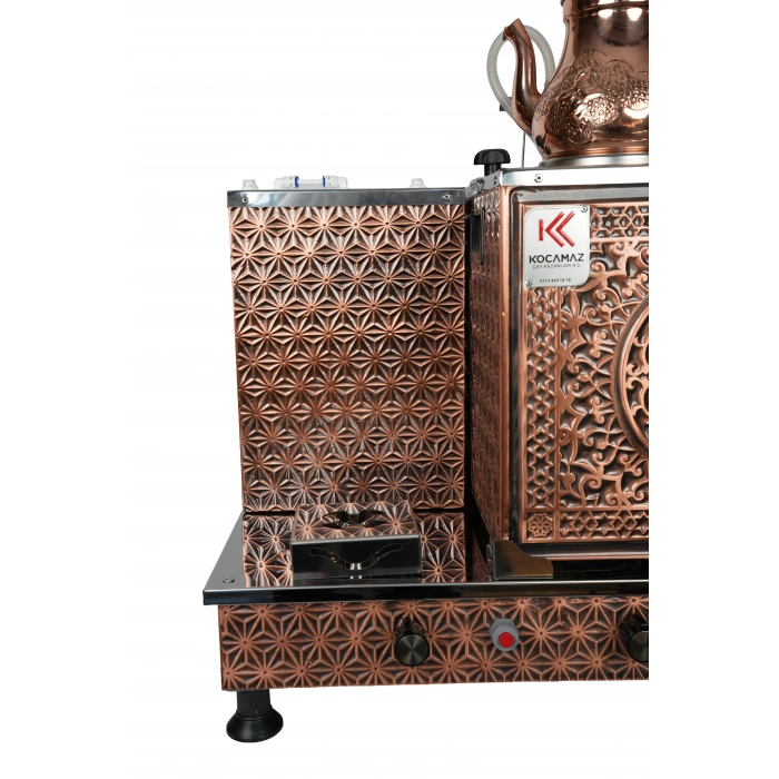 2li Bakır Doğalgazlı ve Elektrikli Çay Kazanı