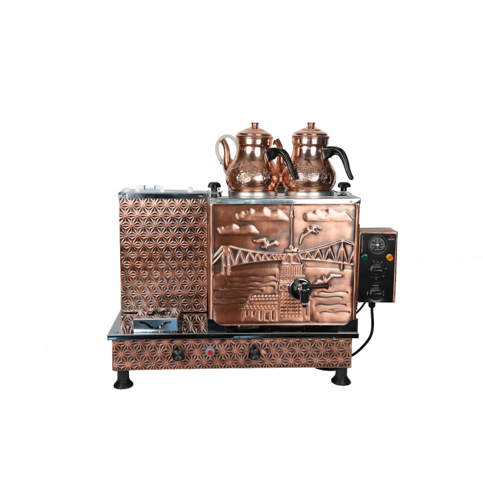 2li Bakır Doğalgaz ve Elektrikli Özel Desen Çay Kazanları