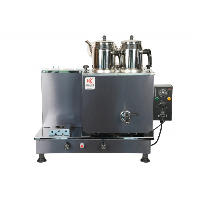 2li Dekoratif İnox Full Doğalgazlı Ve Elektrikli Çay Kazanı