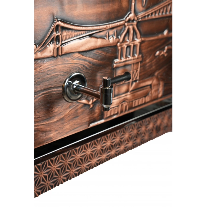 4lü Bakır Özel Desen Sıfıra Sıfır Elektrikli Çay Kazanı