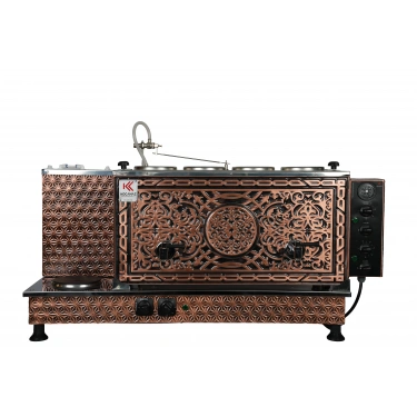 4lü Bakır Elektrikli Pleytli Çay Kazanı