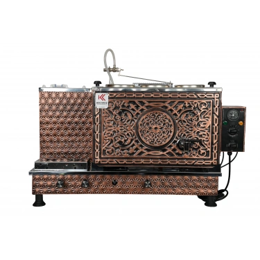 3lü Bakır Doğalgazlı ve Elektrikli Çay Kazanı