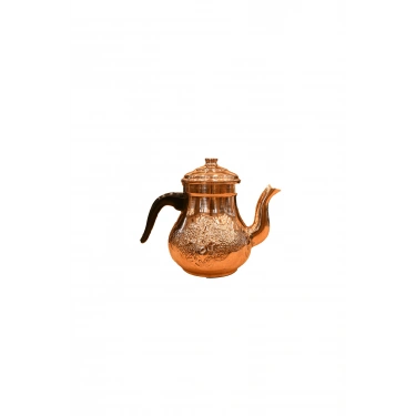 İşlemeli Kahveci Bakır Demlik