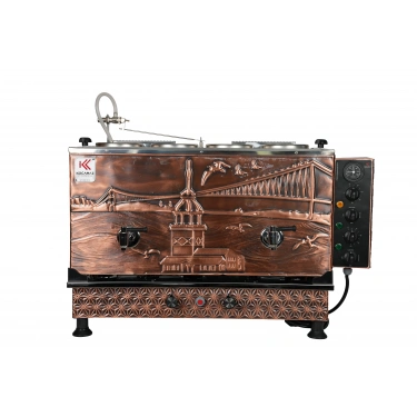 4lü Bakır Sıfıra Sıfır Doğalgazlı ve Elektrikli Çay Kazanı