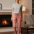 DESENLİ KADIN PİJAMA TEK ALT