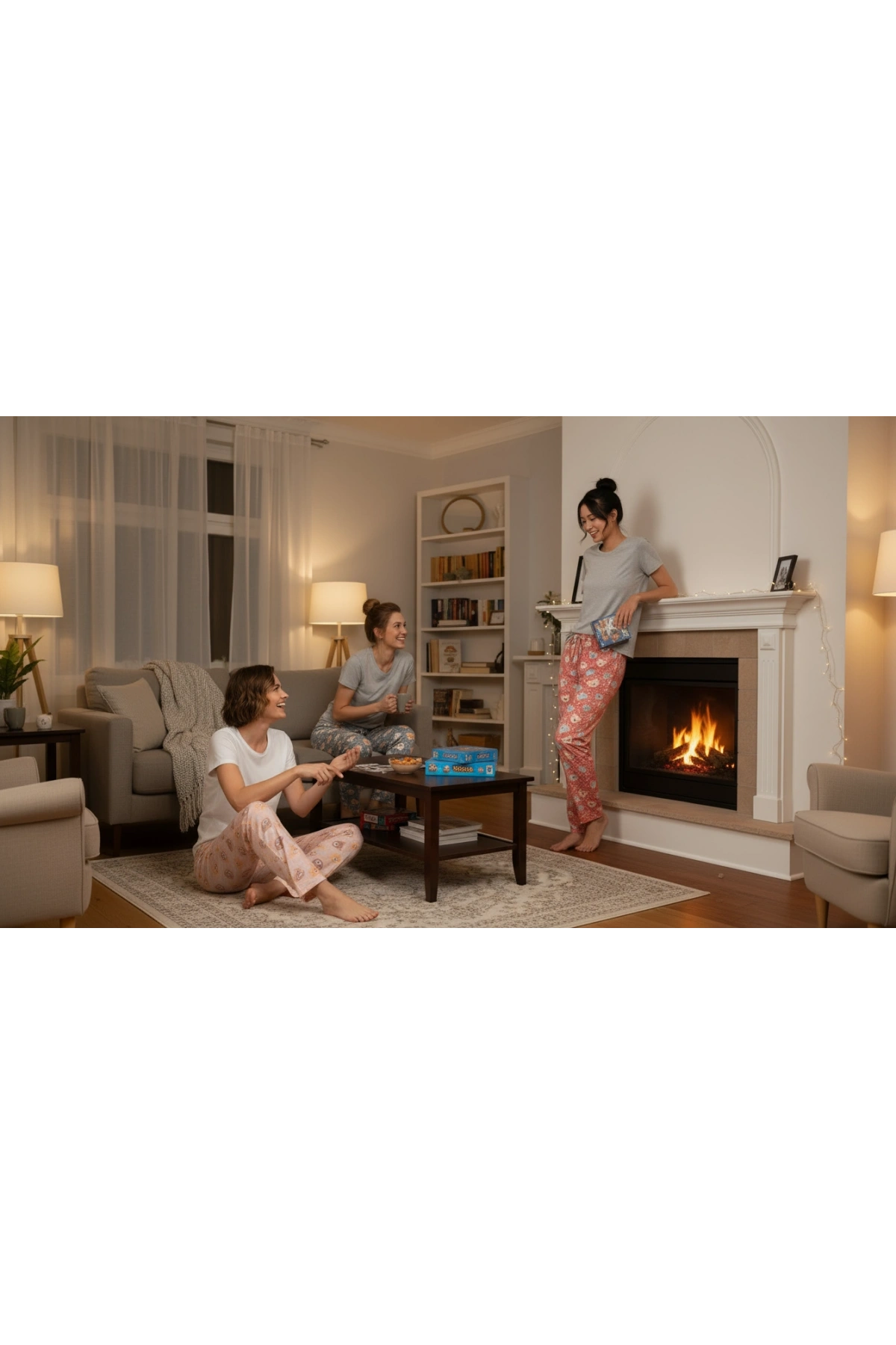 DESENLİ KADIN PİJAMA TEK ALT 3LÜ