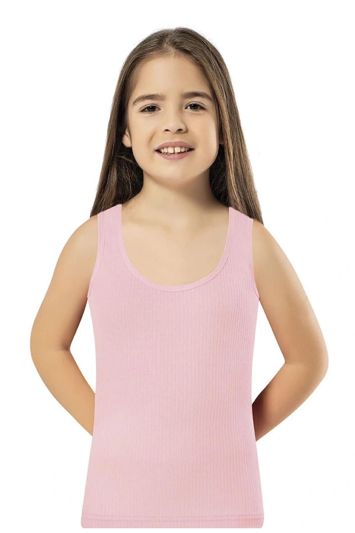 Kaşkorse Kumaş Geniş Askı Kız Çocuk Atlet