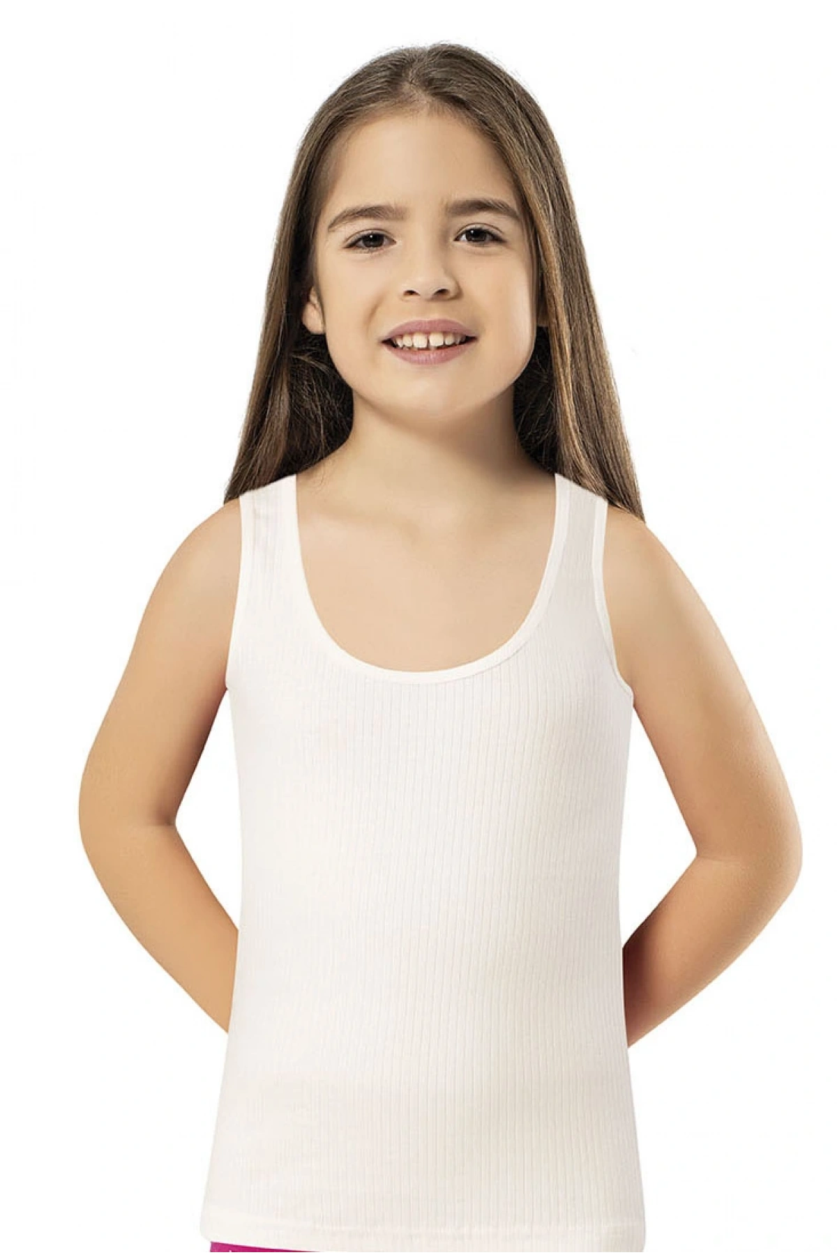 Kaşkorse Kumaş Geniş Askı Kız Çocuk Atlet